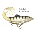 Lifelike Baitfish Curly Tail - Black / White