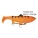 Lifelike Baitfish Paddle Tail - Black / Orange