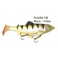 Lifelike Baitfish Paddle Tail - Black / White