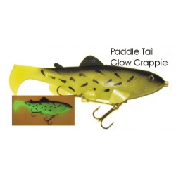 Lifelike Baitfish Paddle Tail - Glow Crappie